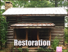 Historic Log Cabin Restoration  Rowland, North Carolina