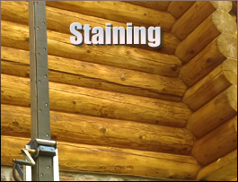  Rowland, North Carolina Log Home Staining